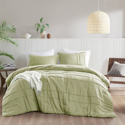 Parker Soft Washed Pleated Comforter Set