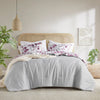 Comfort Spaces Reversible Floral Botanical Seersucker Comforter Set