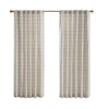 Madison Park Plaid Rod Pocket and Back Tab Curtain Panel with Fleece Lining