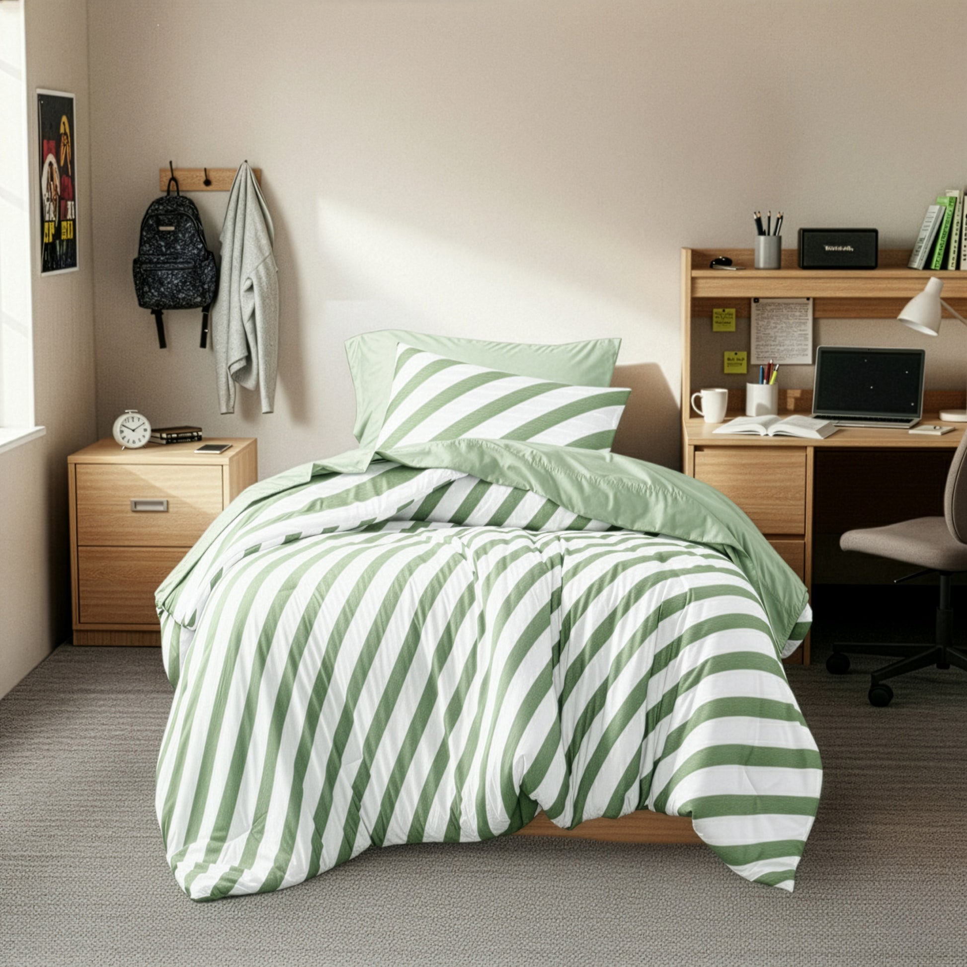 Regency Heights Echo Stripe Textured Print Comforter Set