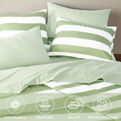 Regency Heights Echo Stripe Textured Print Comforter Set