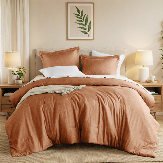Regency Heights Camden Chambray Print Solid Comforter Set