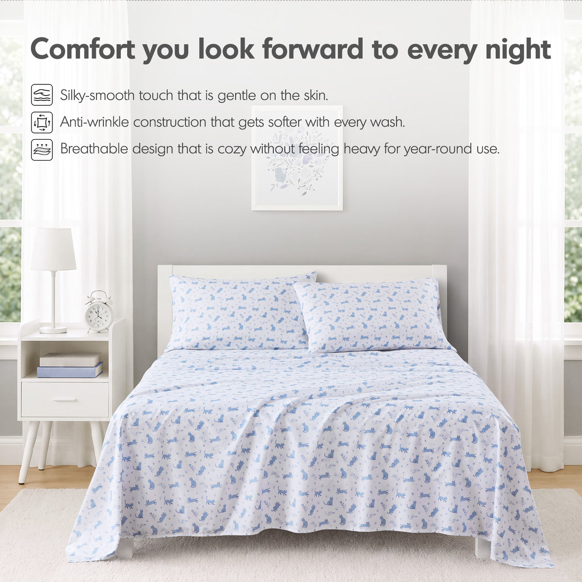 Intelligent Design Printed Microfiber Sheet Set