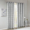 Intelligent Design Total Blackout Metallic Print Grommet Top Curtain Panel