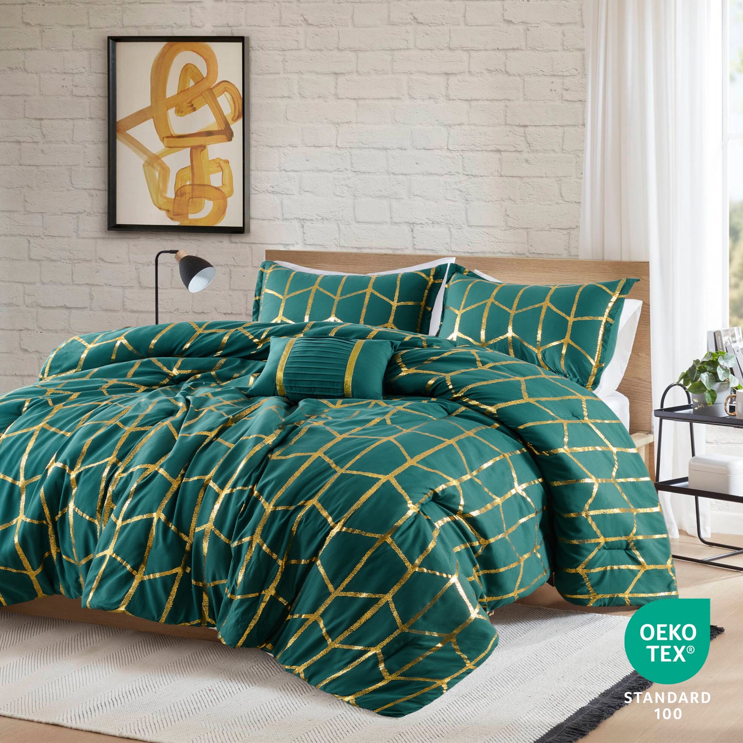 Regency Heights Raina Metallic Printed 3 Comforter Set