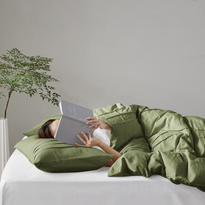 Parker Soft Washed Pleated Comforter Set