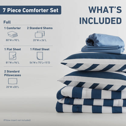 Regency Heights Echo Stripe Textured Print Comforter Set