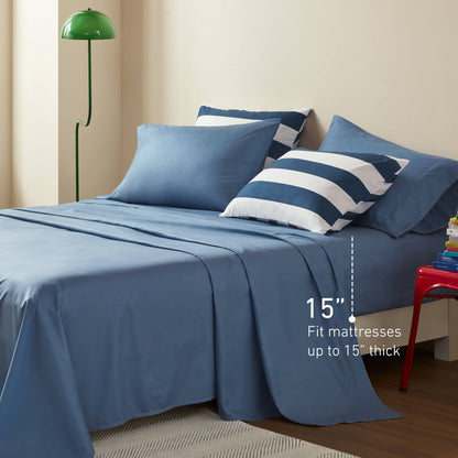 Regency Heights Echo Stripe Textured Print Comforter Set