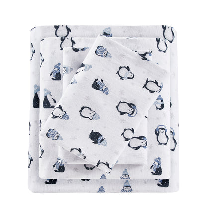 Intelligent Design Cotton Flannel Printed Sheet Set