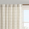 Madison Park Plaid Rod Pocket and Back Tab Curtain Panel with Fleece Lining