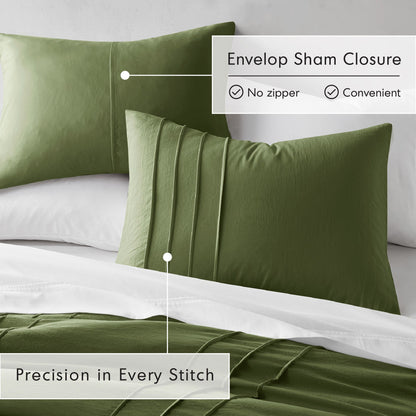 Parker Soft Washed Pleated Comforter Set