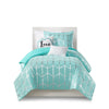 Intelligent Design Metallic Printed Comforter Set