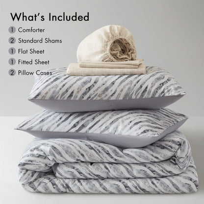 Madison Park Essentials Nixon 5 Pieces Comforter Set with Sheet Set