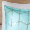 Intelligent Design Metallic Printed Comforter Set