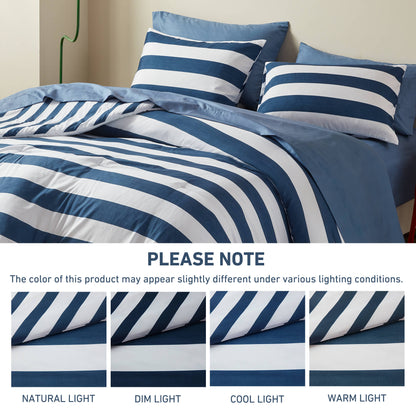 Regency Heights Echo Stripe Textured Print Comforter Set