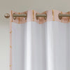Intelligent Design Total Blackout Metallic Print Grommet Top Curtain Panel