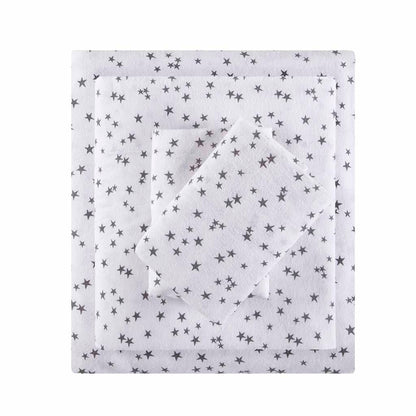 Intelligent Design Cotton Flannel Printed Sheet Set