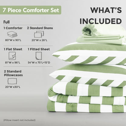 Regency Heights Echo Stripe Textured Print Comforter Set