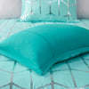 Intelligent Design Metallic Printed Comforter Set