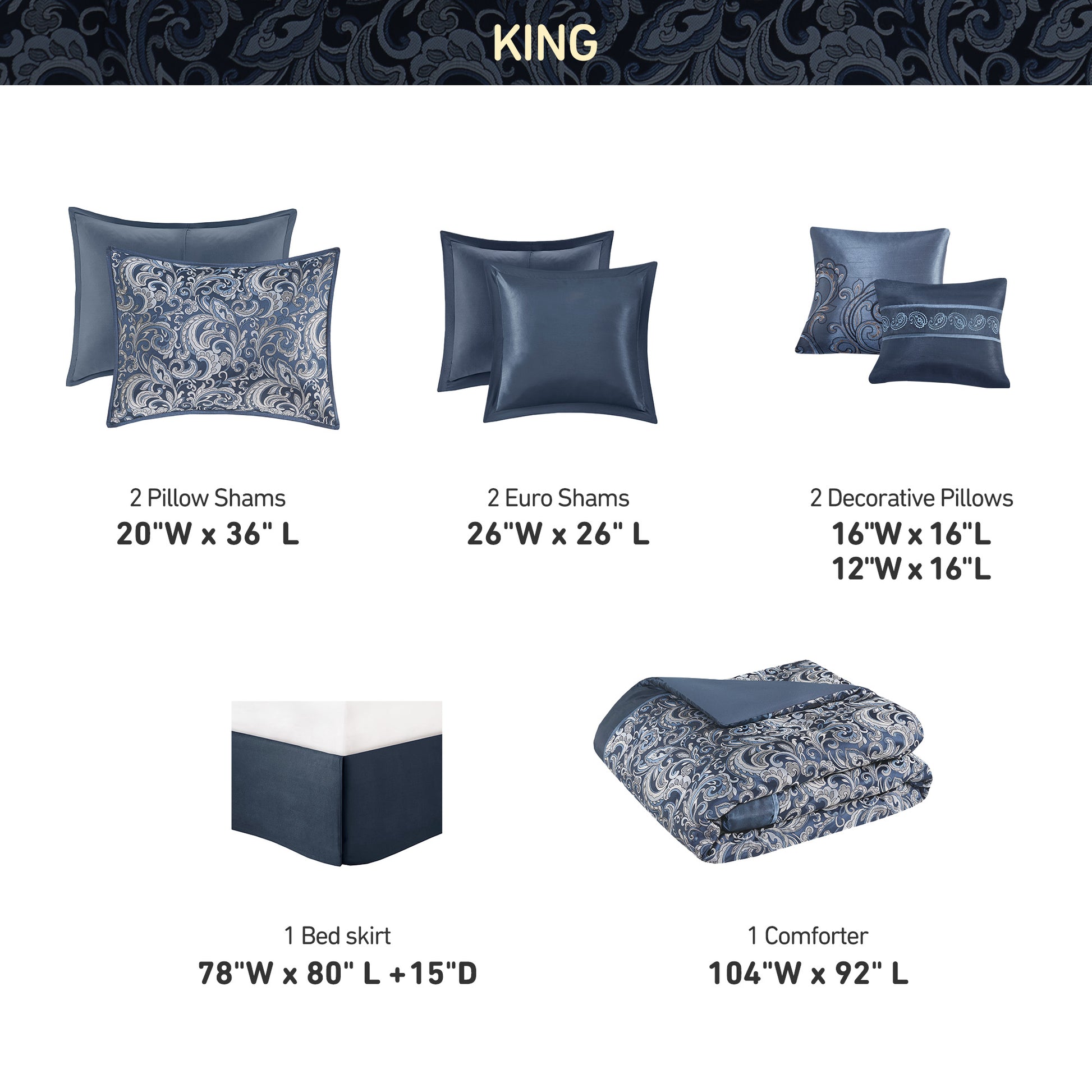 Regency Heights Brystol 8pcs Comforter Set