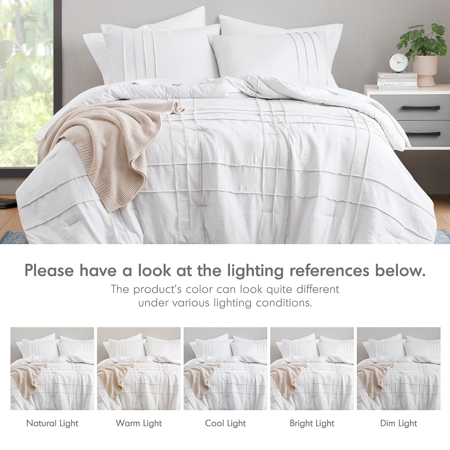 Porter Soft Washed Pleated Comforter Set