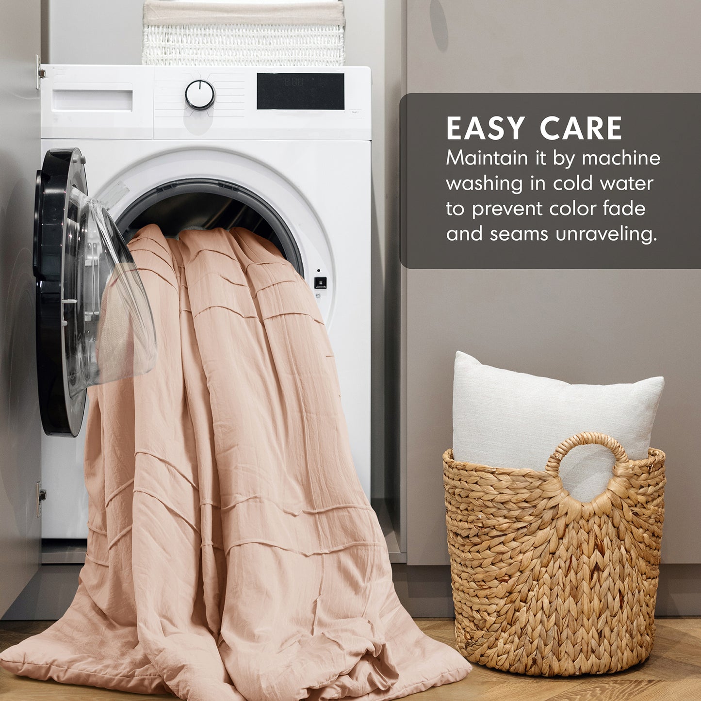 Porter Soft Washed Pleated Comforter Set