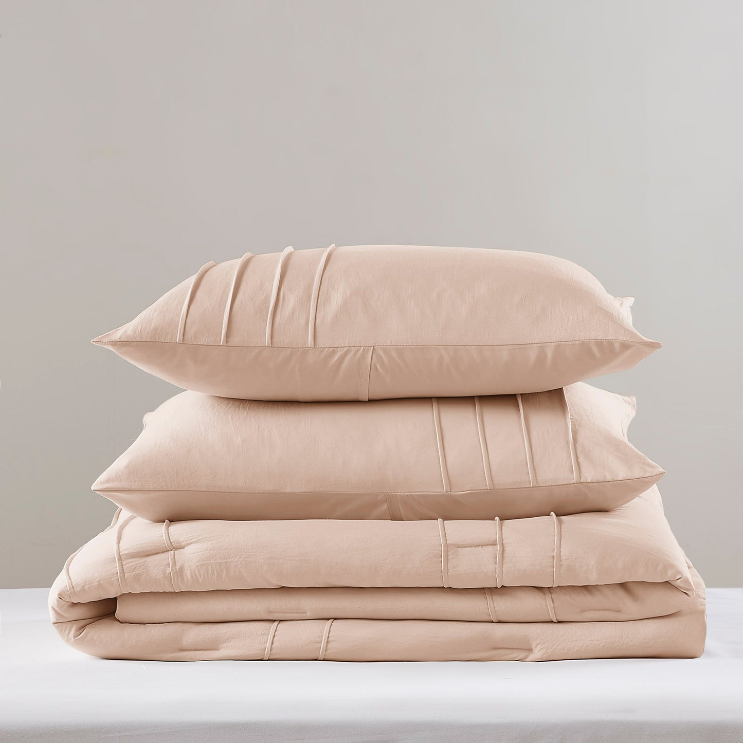Porter Soft Washed Pleated Comforter Set