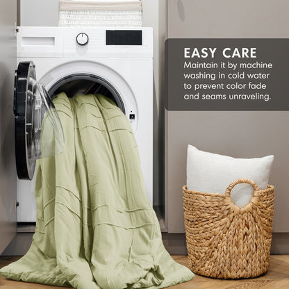 Porter Soft Washed Pleated Comforter Set