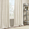 Madison Park Plaid Rod Pocket and Back Tab Curtain Panel with Fleece Lining