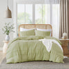 Comfort Spaces Soft Washed Pleated Duvet Cover Set