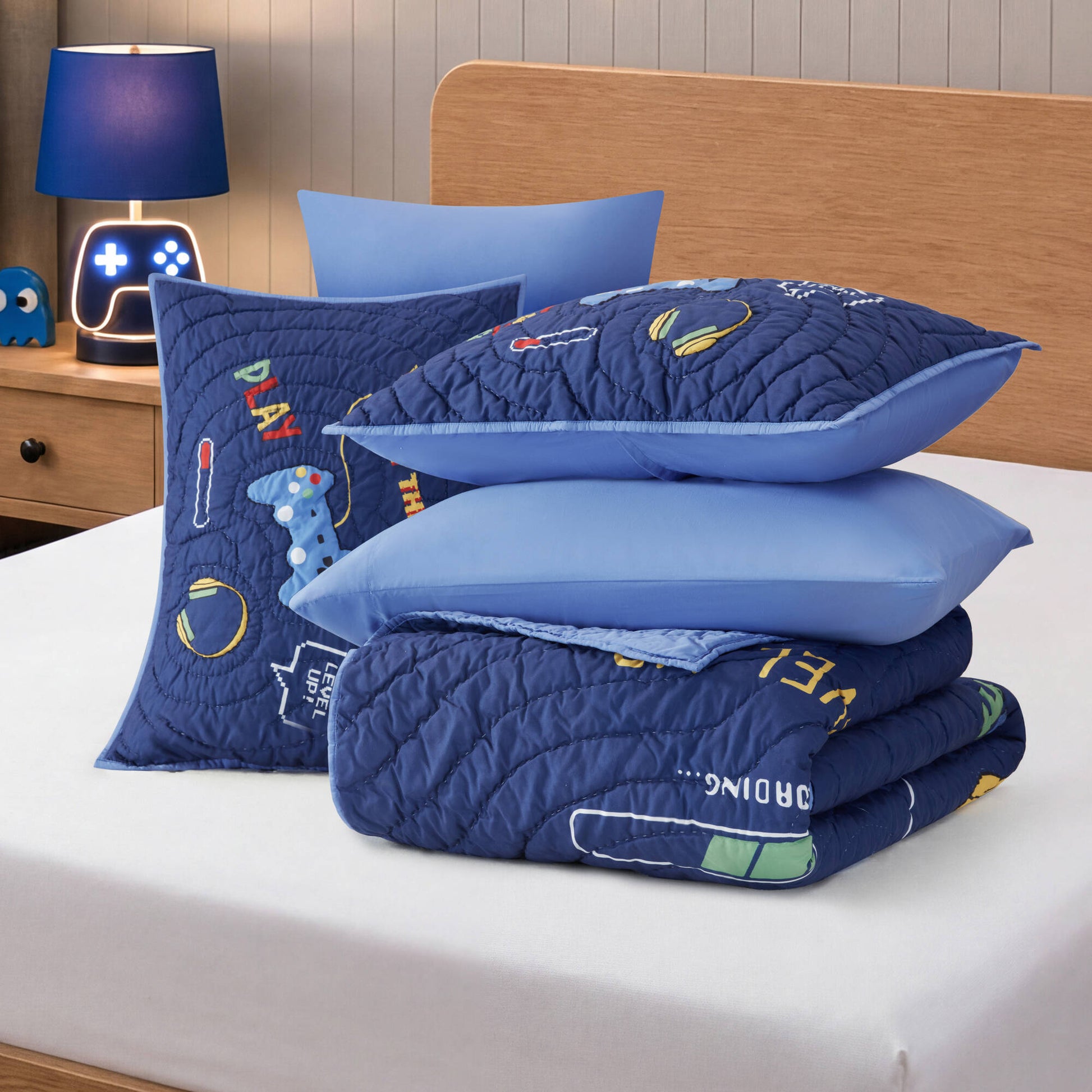 Intelligent Design Kids Game 5PCS Quilt Set