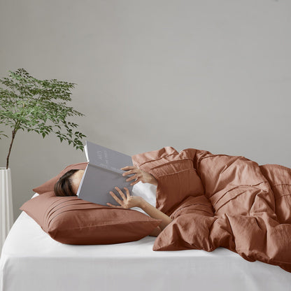Parker Soft Washed Pleated Comforter Set