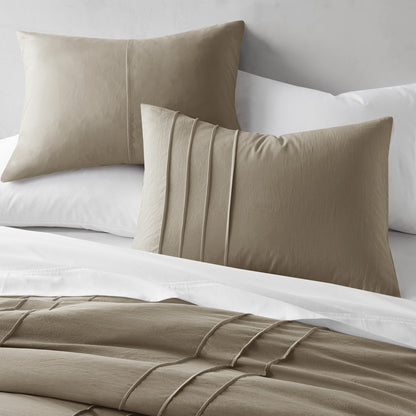 Parker Soft Washed Pleated Comforter Set