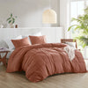 Comfort Spaces Soft Washed Pleated Duvet Cover Set