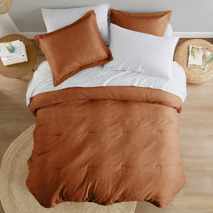 Regency Heights Camden Chambray Print Microfiber Comforter Set with Bed Sheets