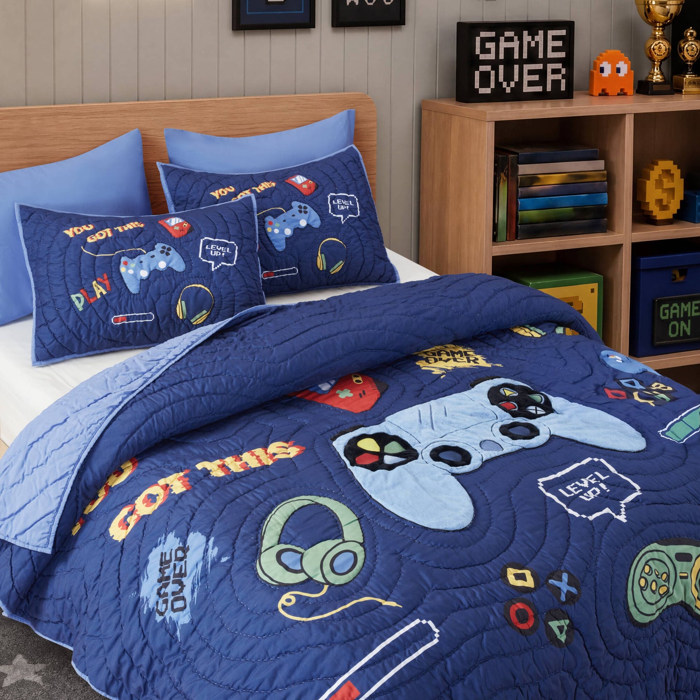 Intelligent Design Kids Game 5PCS Quilt Set