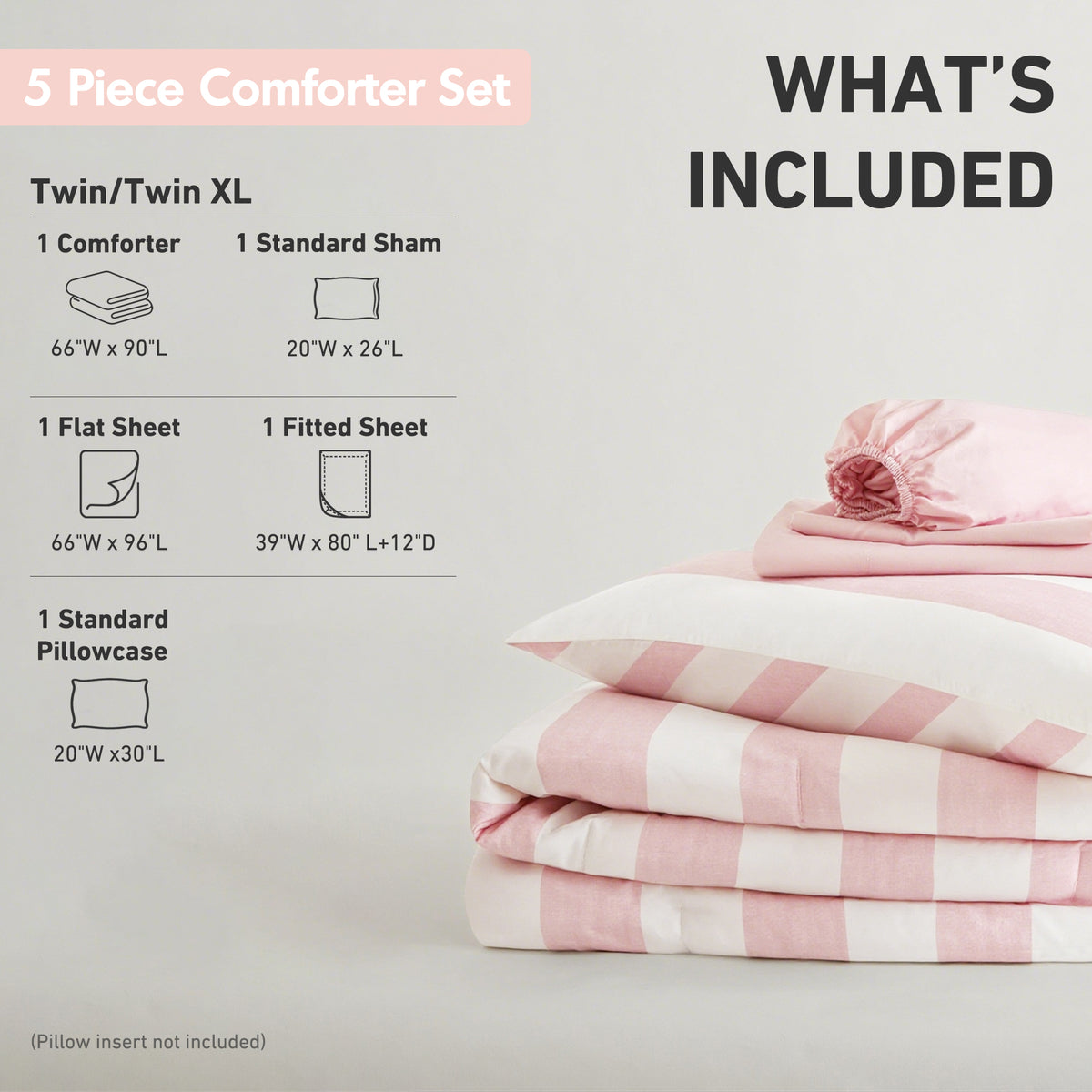 Regency Heights Echo Stripe Textured Print Comforter Set