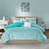 Intelligent Design Metallic Printed Comforter Set