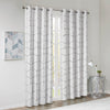 Intelligent Design Total Blackout Metallic Print Grommet Top Curtain Panel