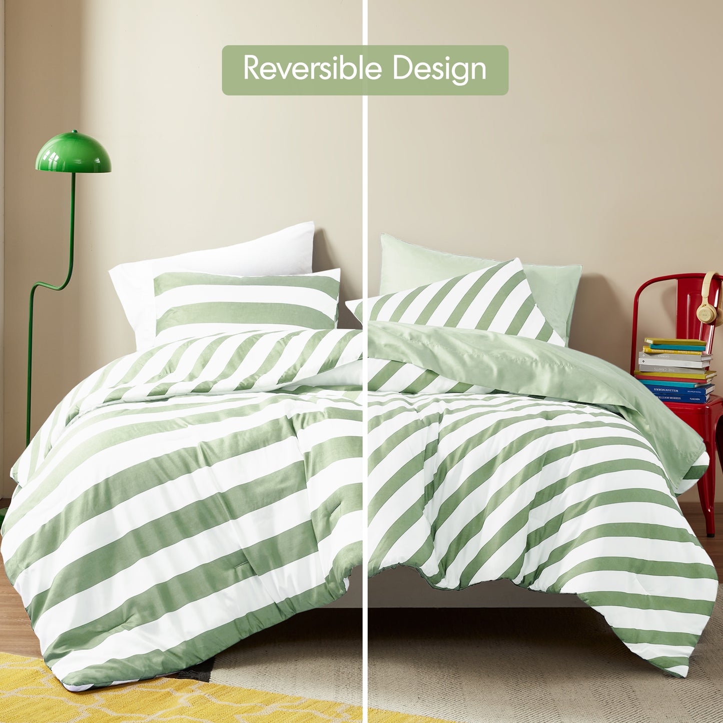 Regency Heights Echo Stripe Textured Print Comforter Set