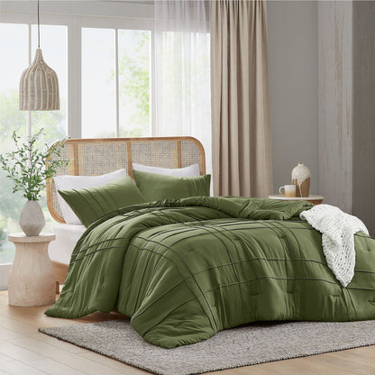 Parker Soft Washed Pleated Comforter Set