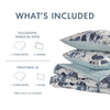 Comfort Spaces Reversible Floral Botanical Seersucker Comforter Set
