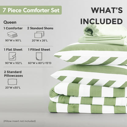 Regency Heights Echo Stripe Textured Print Comforter Set