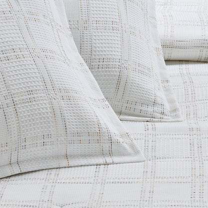 Regency Heights Tessa Waffle Weave Textured Duvet Cover Set