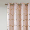Intelligent Design Total Blackout Metallic Print Grommet Top Curtain Panel