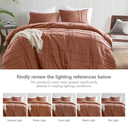Parker Soft Washed Pleated Comforter Set