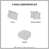 Intelligent Design Metallic Printed Comforter Set