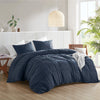 Comfort Spaces Soft Washed Pleated Duvet Cover Set