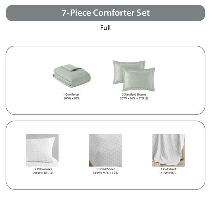 Regency Heights Camden Chambray Print Microfiber Comforter Set with Bed Sheets