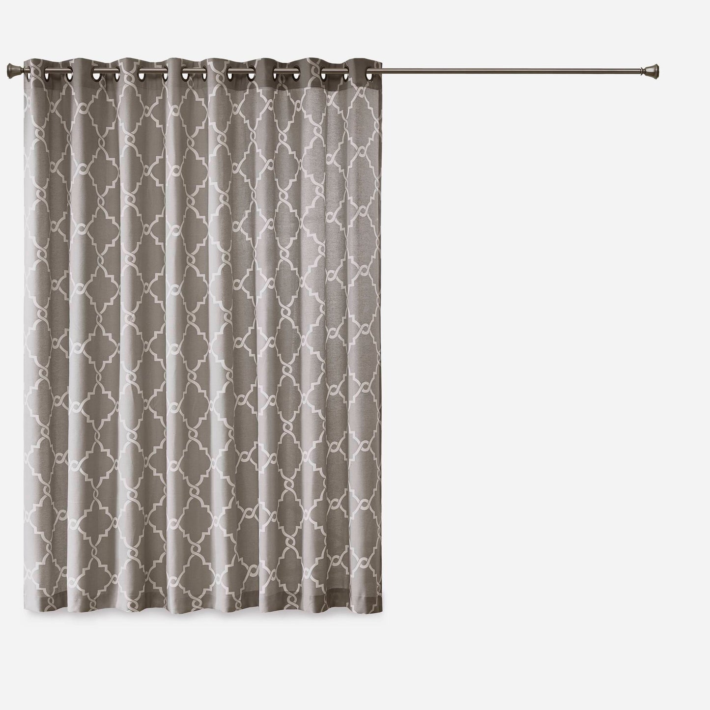 Madison Park Fretwork Print Grommet Top Window Curtain Panel